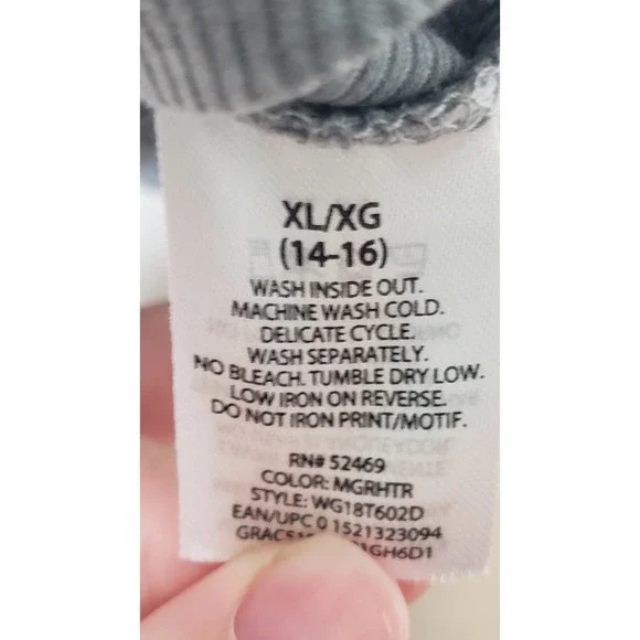 Girls Unicorn Sparkle Tank Top XL 14-16 Gray Racerback Sleeveless Shirt - Picture 5 of 8